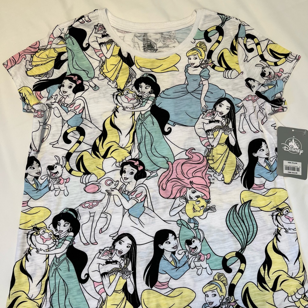 Nwt Official Disney Store Princess Tee